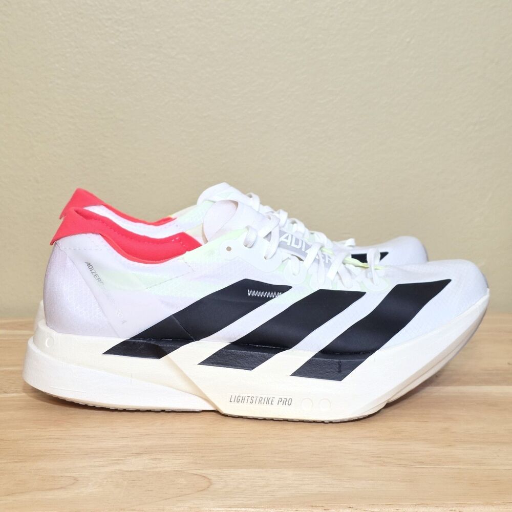 Adidas Adizero Adios Pro 4 Running Shoes Women's Size 8.5 White Black Red JR1163